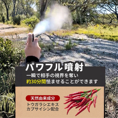 防犯 熊よけ スプレー ホイッスル付き